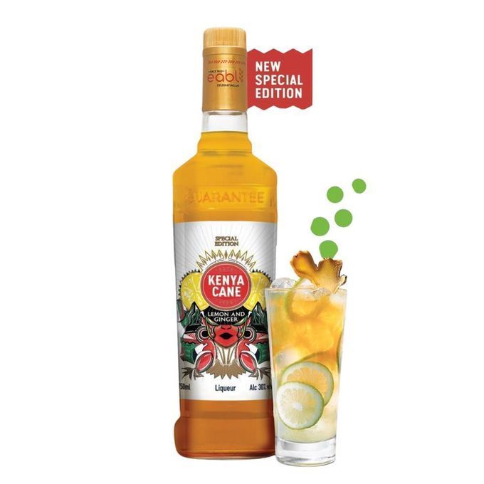 Kenya Cane Lemon and Ginger Liqueur - 750ml Brand: Kenya Cane